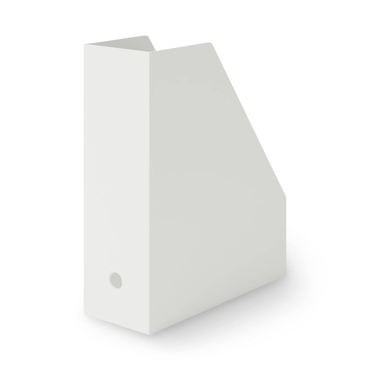 MUJI Stand File Box, Polypropylene with 20% Recycled Material, White-Grey, About 10 x 27.6 x 31.8 cm, Holds About 5 kg, A4 Files, 1 or 4 Boxes