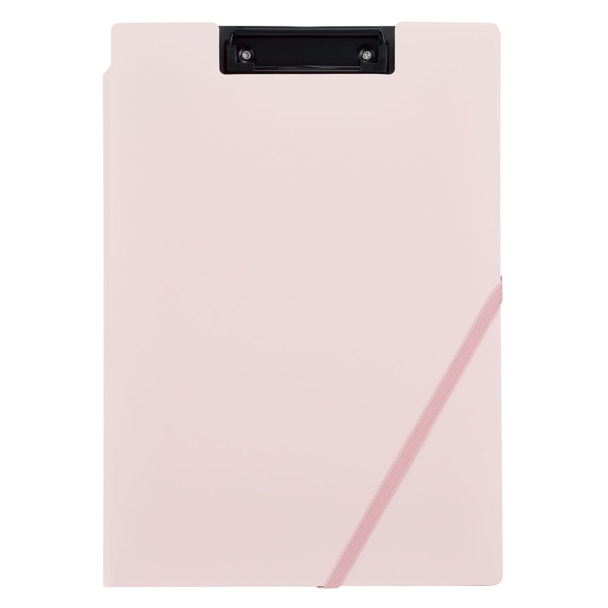KOKUYO A4 Clip Holder with 3 Index Pockets, 2 mm Thick Board, Elastic Band and Pen Holder, 34 x 24 x 0.9 cm in Black, White, Pink or Mint, Single or Set of 3
