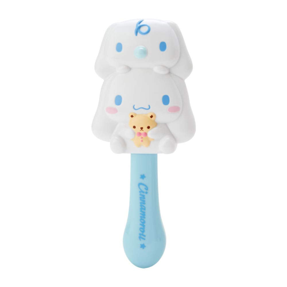 Sanrio Character-Shaped Hair Brush with Cushion Pins, Cinnamoroll, Kuromi, My Melody, Pochacco or Hangyodon