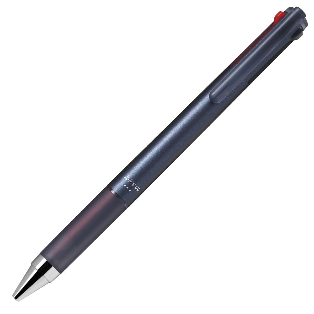PILOT Juice Up 3 Three-Colour Ballpoint Pen 0.4 mm, Slide-Lever Black Red Blue Water-Based Pigment Ink, Resin Barrel with Rubber Grip, 144 mm, Black, Midnight, Silver, White, Coral or Mint