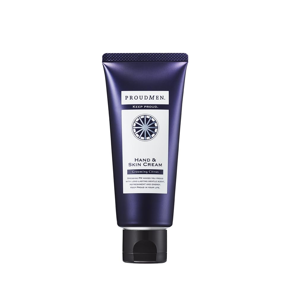 Proudmen Hand and Skin Cream 60 g, Non-Sticky Men's Moisturising Cream with Argan and Jojoba Oils for Hands and After Shaving, Three Scents