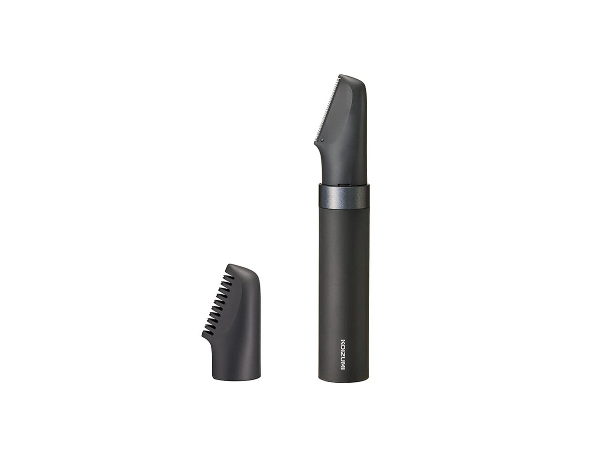 Koizumi Body Hair Trimmer KMC-0741/H, USB-C Rechargeable Trimmer for Body Hair with a 2 mm Thinning Comb and Washable Attachments, Charcoal Grey
