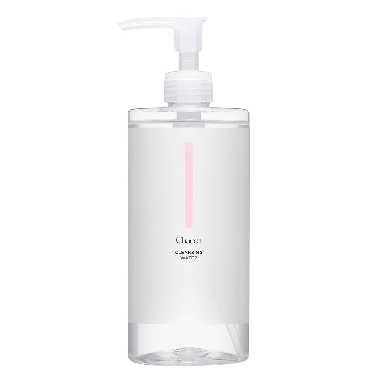 Chacott Cleansing Water 500 mL Pump Bottle, Oil-Free Fragrance-Free Weakly Acidic All-in-One Make-Up Remover for Eyes and Face
