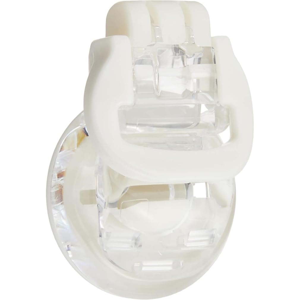 Debika Kurutto Name Tag Clip, Rotating Clip that Pins a Name Tag to Clothing Without a Hole, 23 x 20 x 33 mm and 10 g, White, 1 or 2 Clips