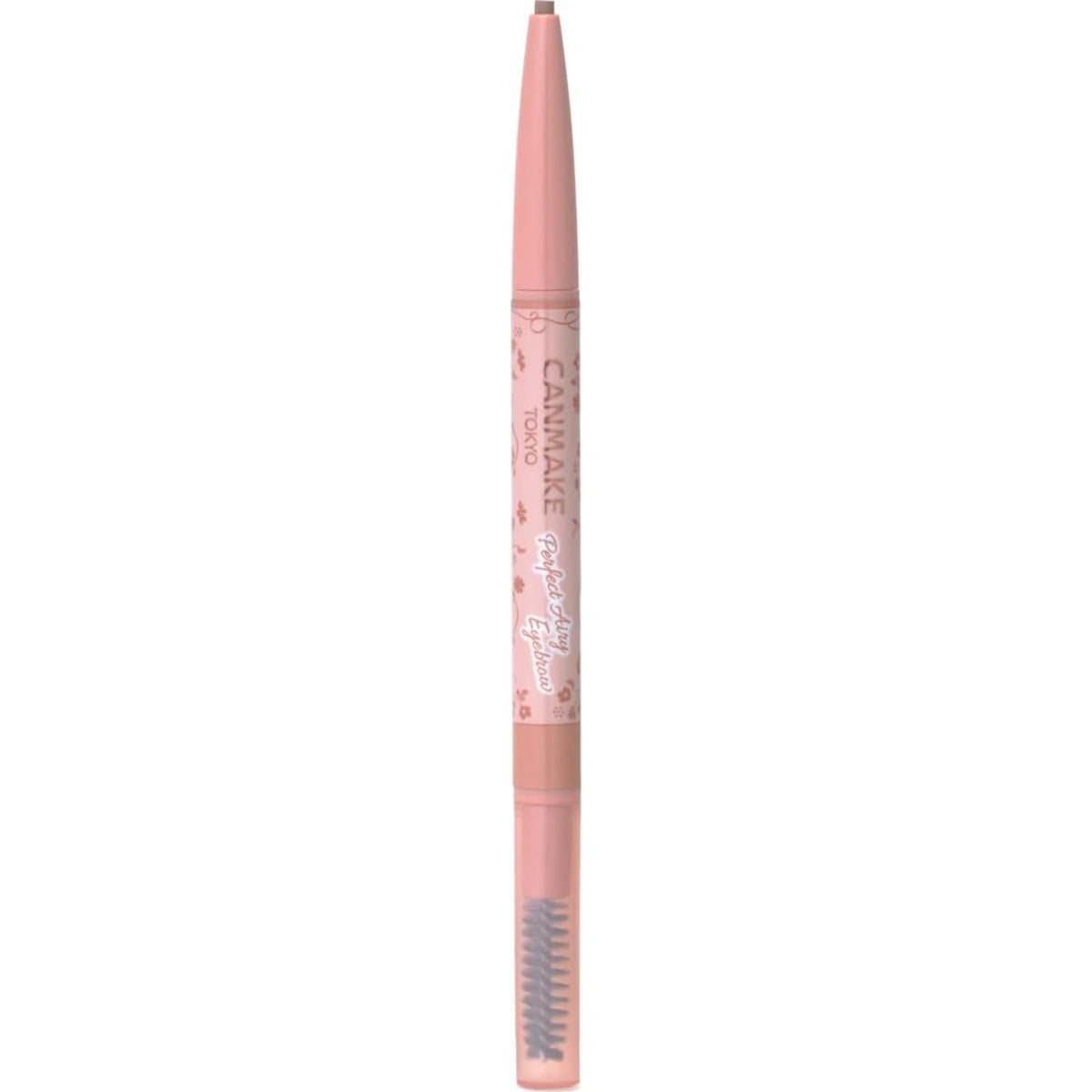 Canmake Perfect Airy Eyebrow, Waterproof Retractable Brow Pencil with Spiral Brush for Soft, Fluffy Brows