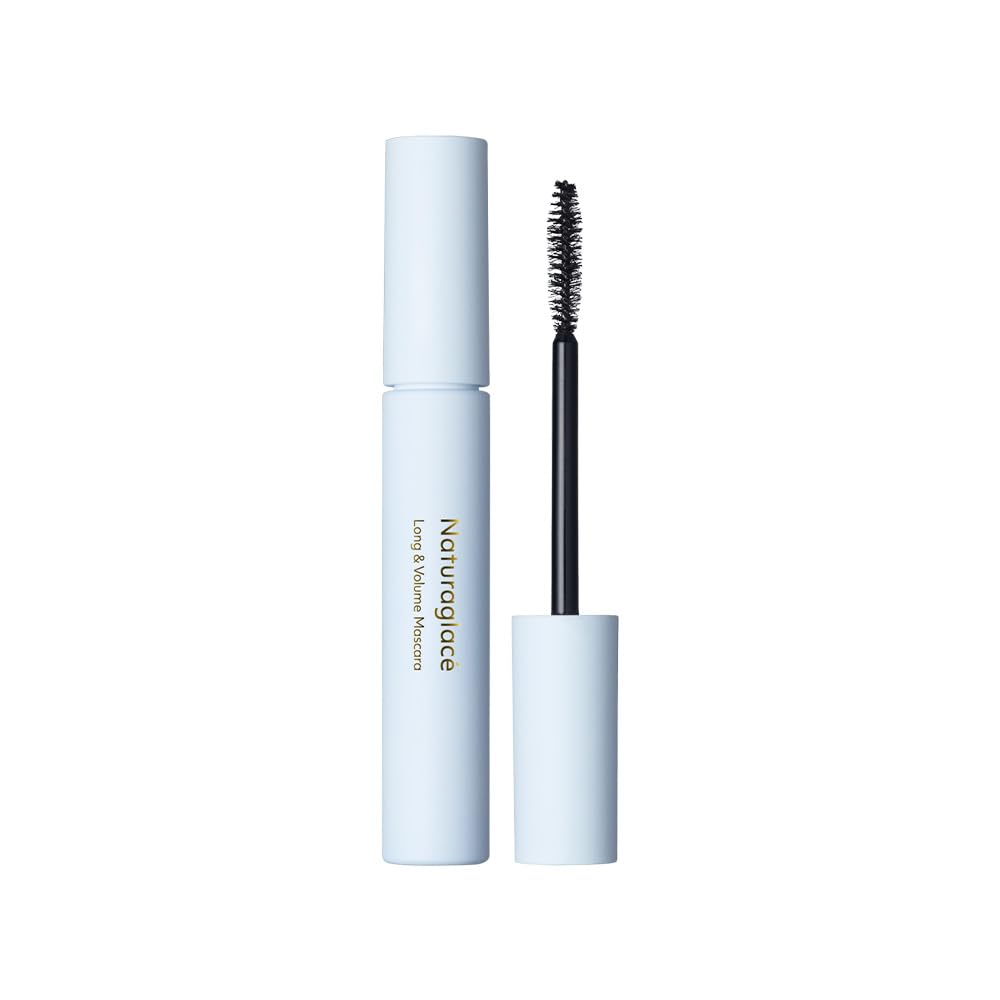 Naturaglace Long & Volume Mascara N, Jet Black, Soap-Off Plant-Wax Mascara with Organic Oils for Natural Length and Volume