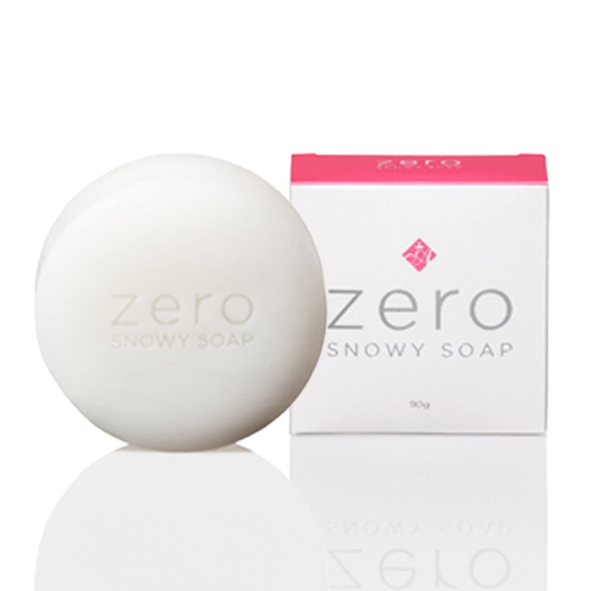 Zero Snowy Soap, Handmade Cold-Process Facial Soap with Honey, Olive Oil and Plant Extracts, Free of Fragrance and Colorants, 90 g, Made in Japan