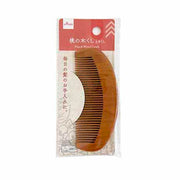 Daiso Japanese-Style Peach Wood Comb, Natural Wood Anti-Static Hair and Beard Comb, 12.5 cm