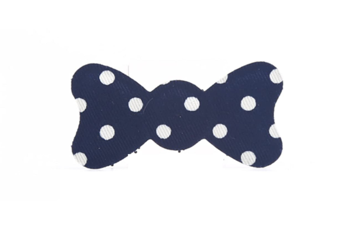Standard Series No-Crease Hair Clip for Bangs, Made in Japan, Dot, Check and Stripe Ribbons in Mini, Middle and Large Sizes