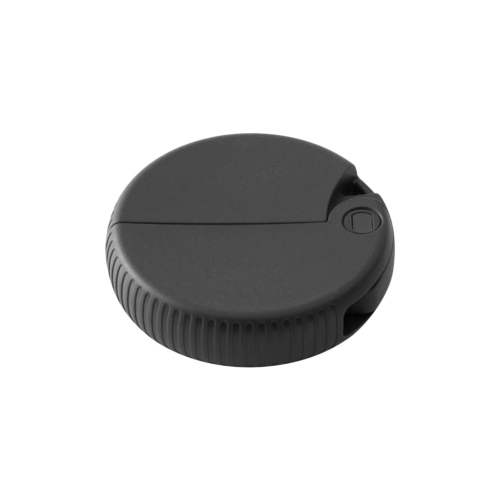 MIDORI Carton Cutter Compact Folding Box Opener, Ceramic Blade, 180-Degree Opening Body with Strap Hole, 50 x 50 x 12.5 mm, Made in Japan, Black or Beige