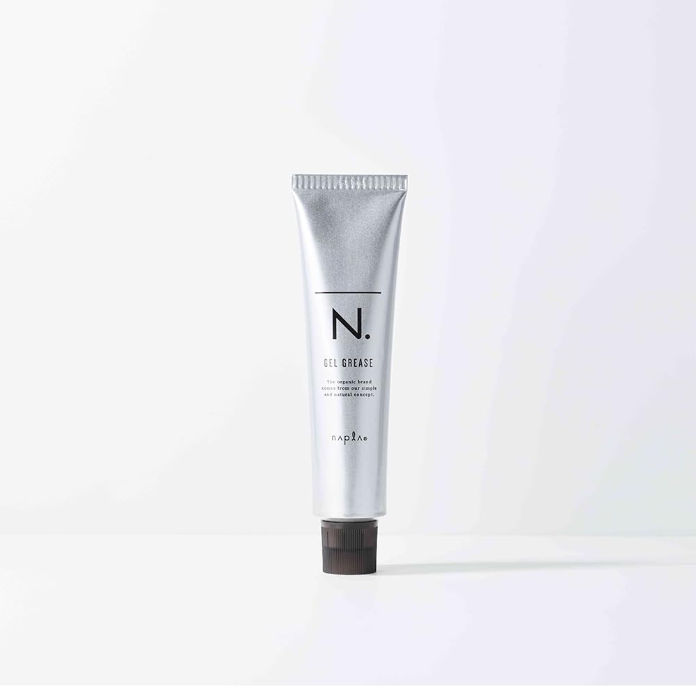 napla N. Homme Gel Grease 80 g, Water-Based Hair Styling Gel Grease with Shea Butter and Hydrolyzed Silk, Iyokan Citrus Scent