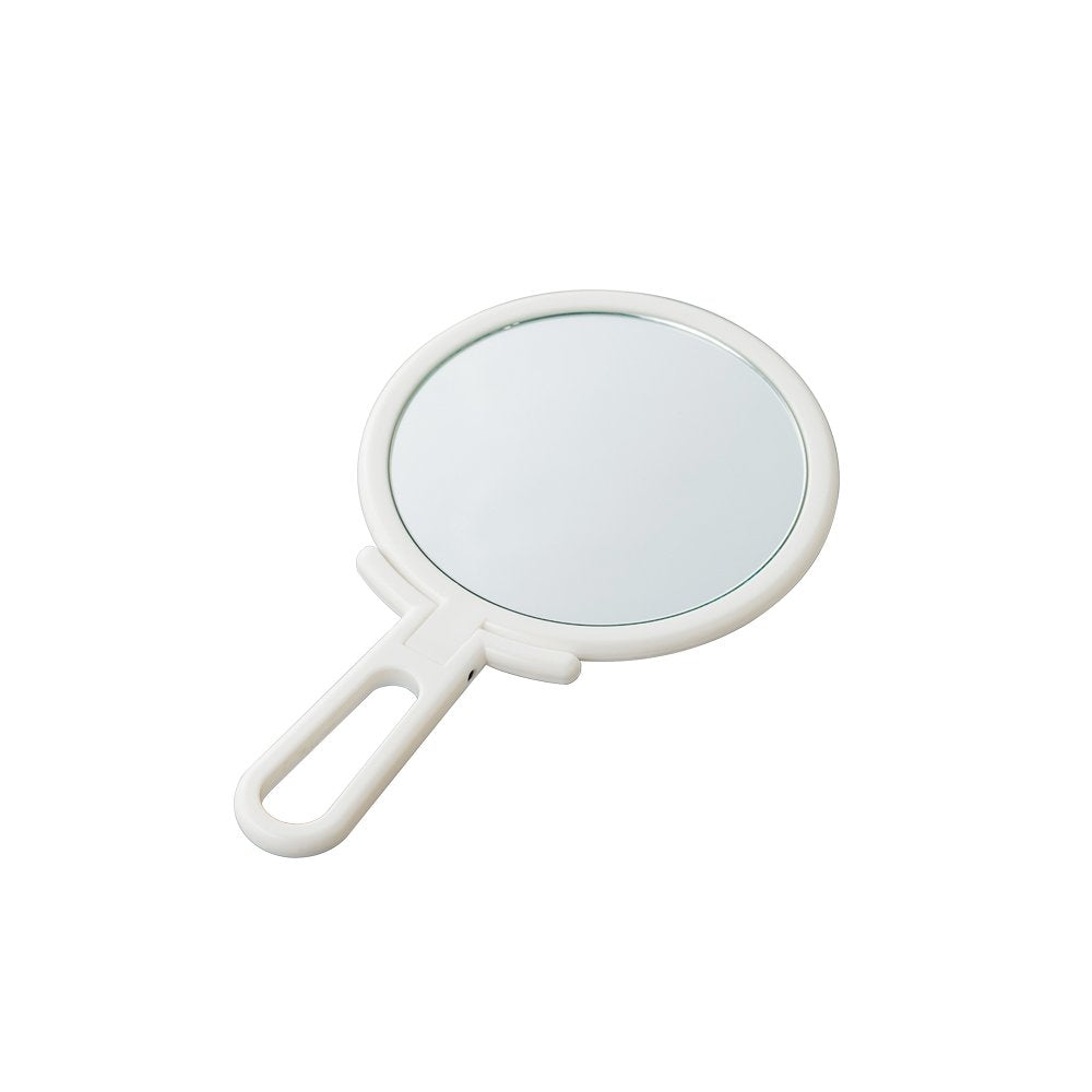 Horiuchi Hyper View Stand and Hand Mirror, Water-Repellent 110 mm Round Folding Mirror in Black or White, Made in Japan