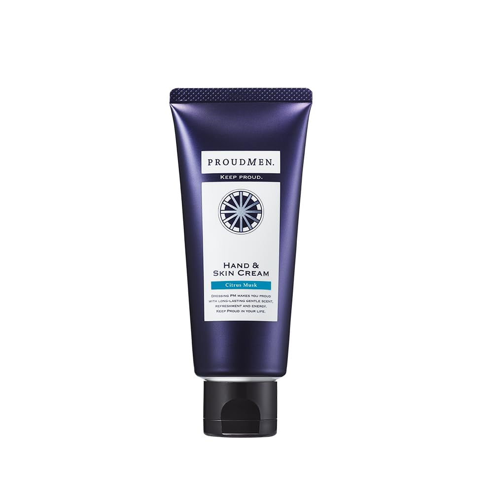 Proudmen Hand and Skin Cream 60 g, Non-Sticky Men's Moisturising Cream with Argan and Jojoba Oils for Hands and After Shaving, Three Scents
