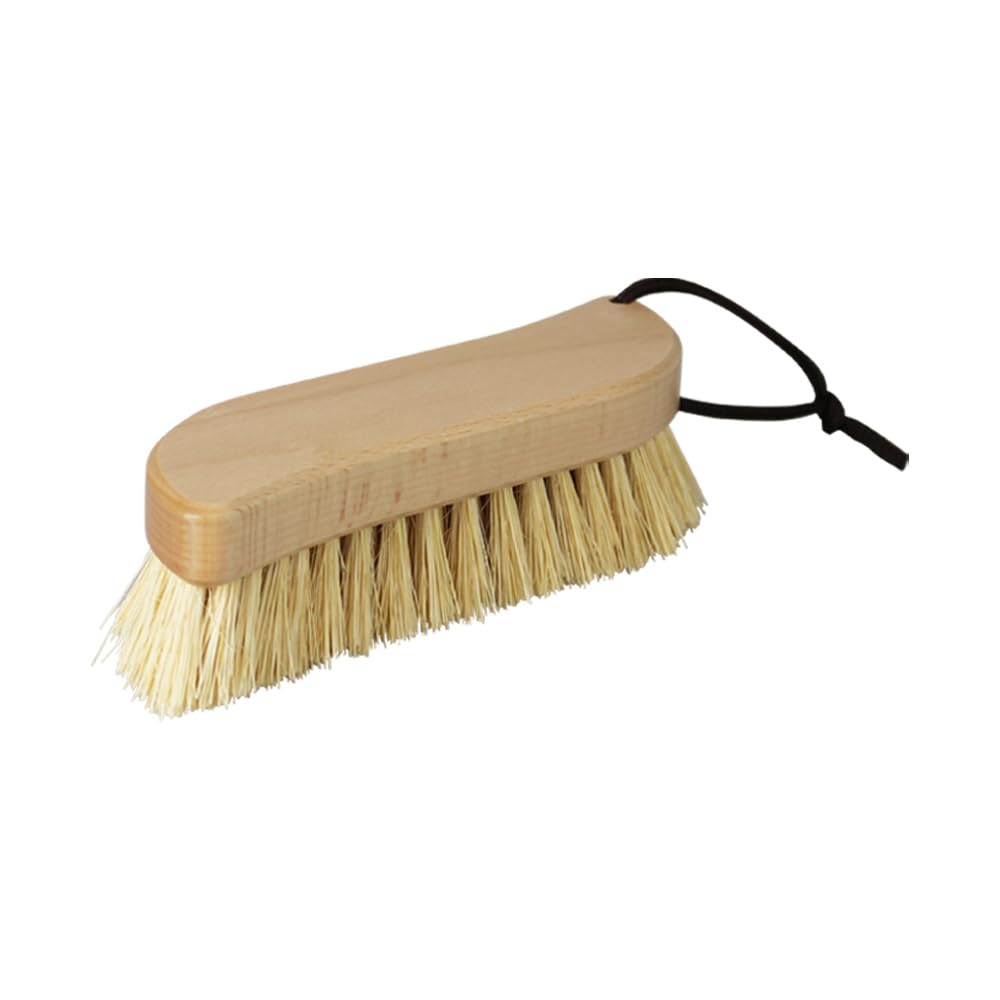Azuma Handy Deck Brush, Wooden-Handle Scrub Brush for Entrance Tiles and Concrete, 21 x 5 x 6 cm, Synthetic, Fern or Pakin Fibre