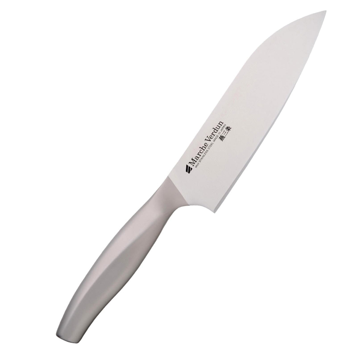 Shimomura Marche Verdun Seamless Stainless Santoku Knife 165 mm (45373), Hollow Handle, Dishwasher Compatible