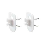 LEC Clock Pin Hook Set of 2, Plasterboard Pins That Hold a Clock Flat to the Wall, Holds 1.5 kg, About 20 x 30 x 28 mm