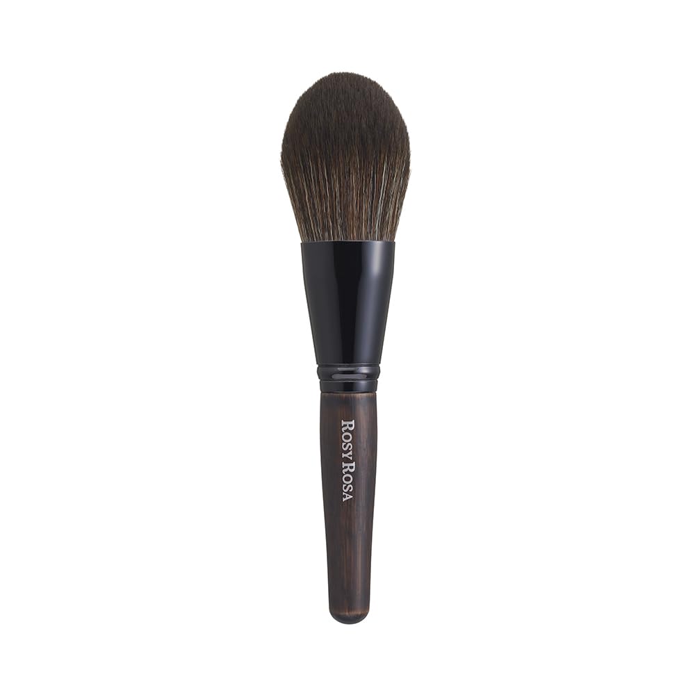 Rosy Rosa Powder Brush EX RR-2000, Soft Face Powder Brush with Ultra-Fine PBT Bristles, Bamboo Handle and Cover