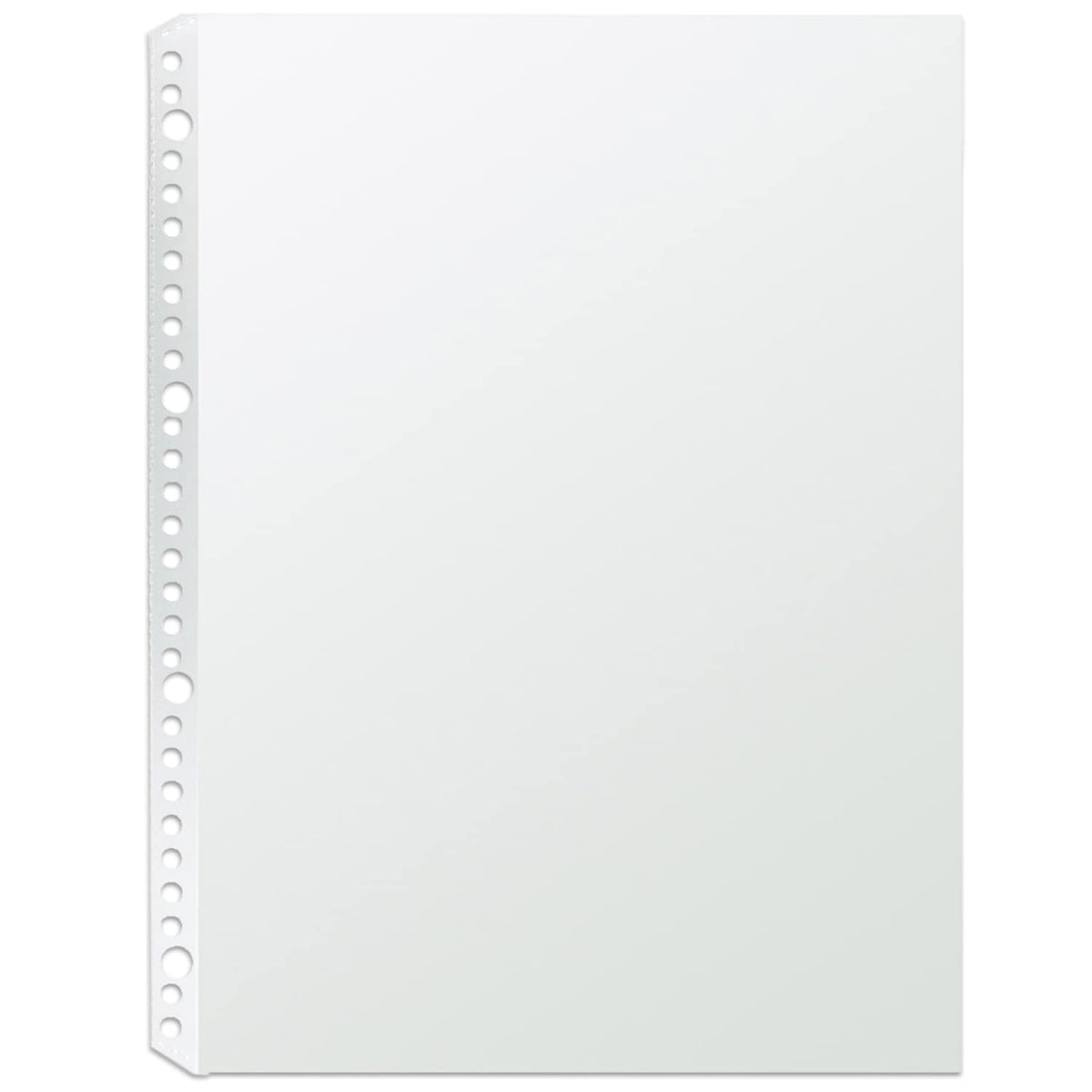 PLUS Pocket Refill RE-161PA, 87-700, A4 One-Pocket Clear Sheet Protectors for 2, 4 and 30 Hole Binders, 302 x 231 mm, 0.07 mm Polypropylene, Pack of 100