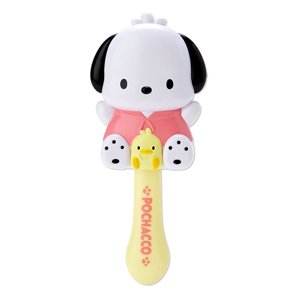 Sanrio Character-Shaped Hair Brush with Cushion Pins, Cinnamoroll, Kuromi, My Melody, Pochacco or Hangyodon