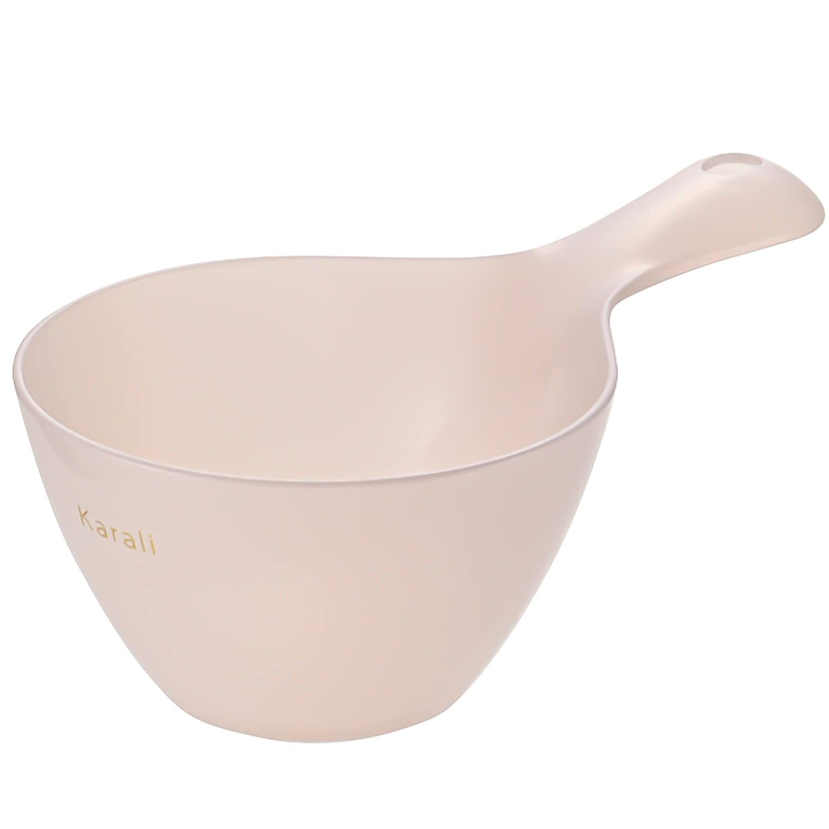Richell Karari Hand Bowl 1 L, Antibacterial PET Bath Bowl with Handle and Hook Hole, 15.5 x 26.5 x 10 cm in Milky Pink, Blue, Green or White, Made in Japan