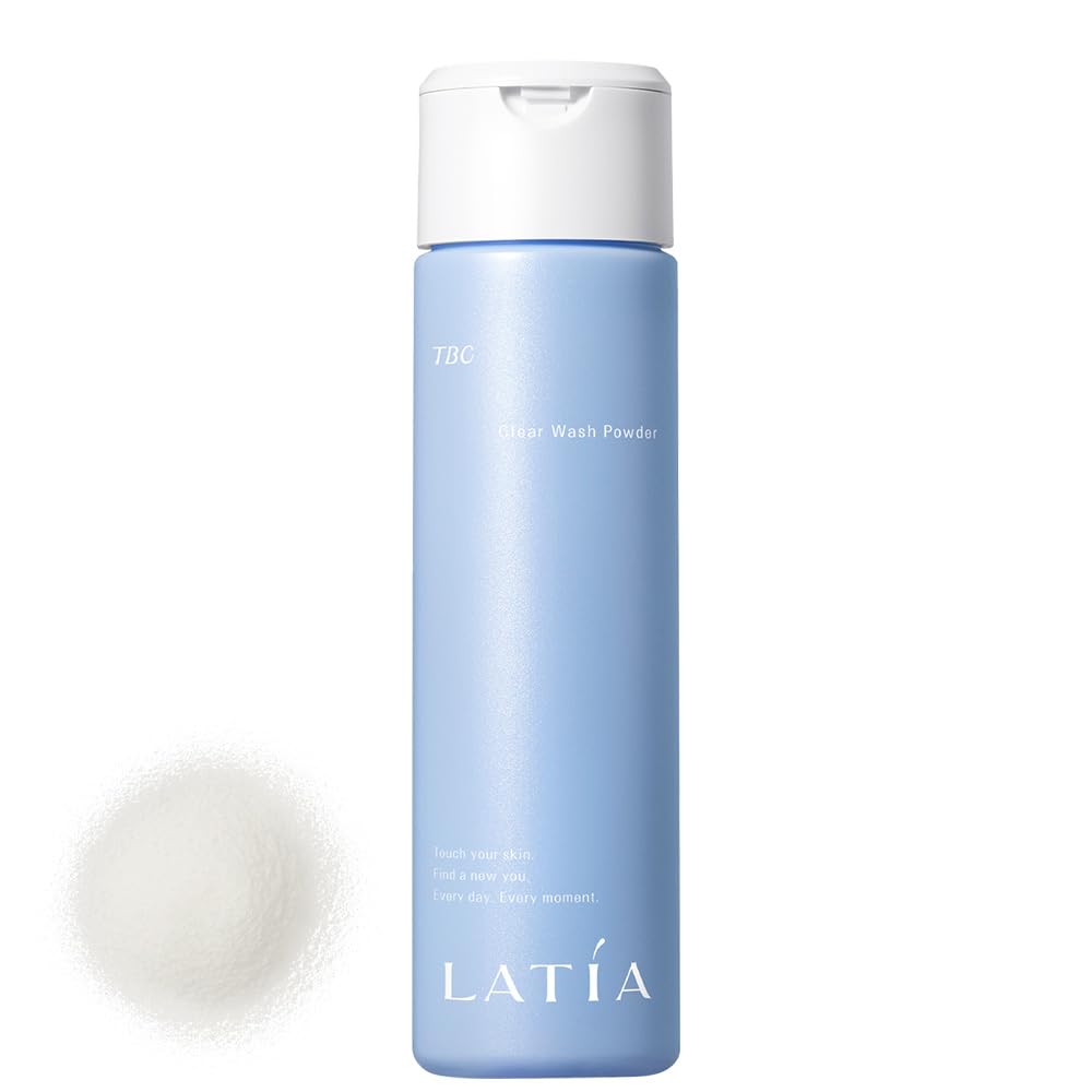 TBC Latia Clear Wash Powder, Enzyme and Clay Powder Face Wash for Pores and Dullness, Fragrance-Free, 90 g