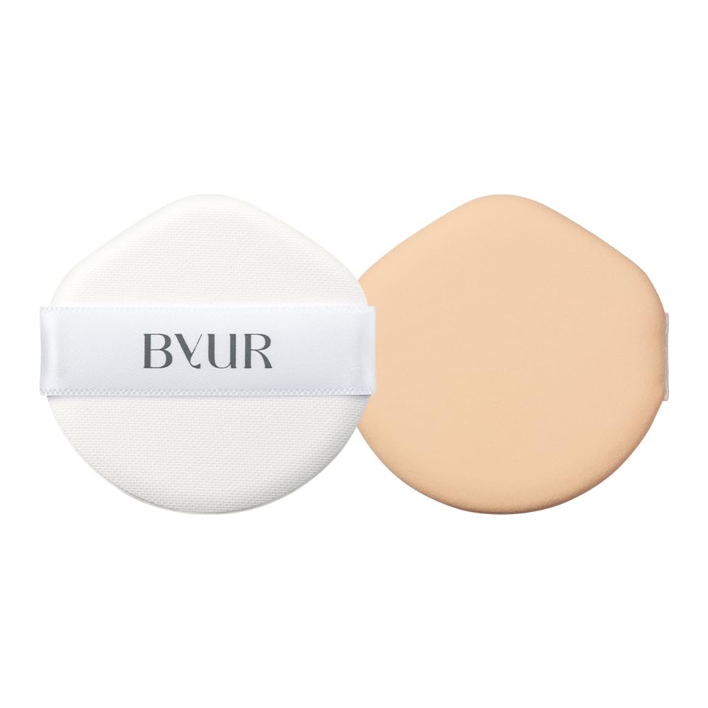 ByUR Cushion Foundation Puffs, Set of 2 Makeup Sponges with Four-Layer Structure for Even Application, 5.4 cm