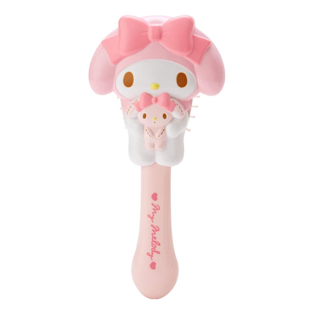 Sanrio Character-Shaped Hair Brush with Cushion Pins, Cinnamoroll, Kuromi, My Melody, Pochacco or Hangyodon