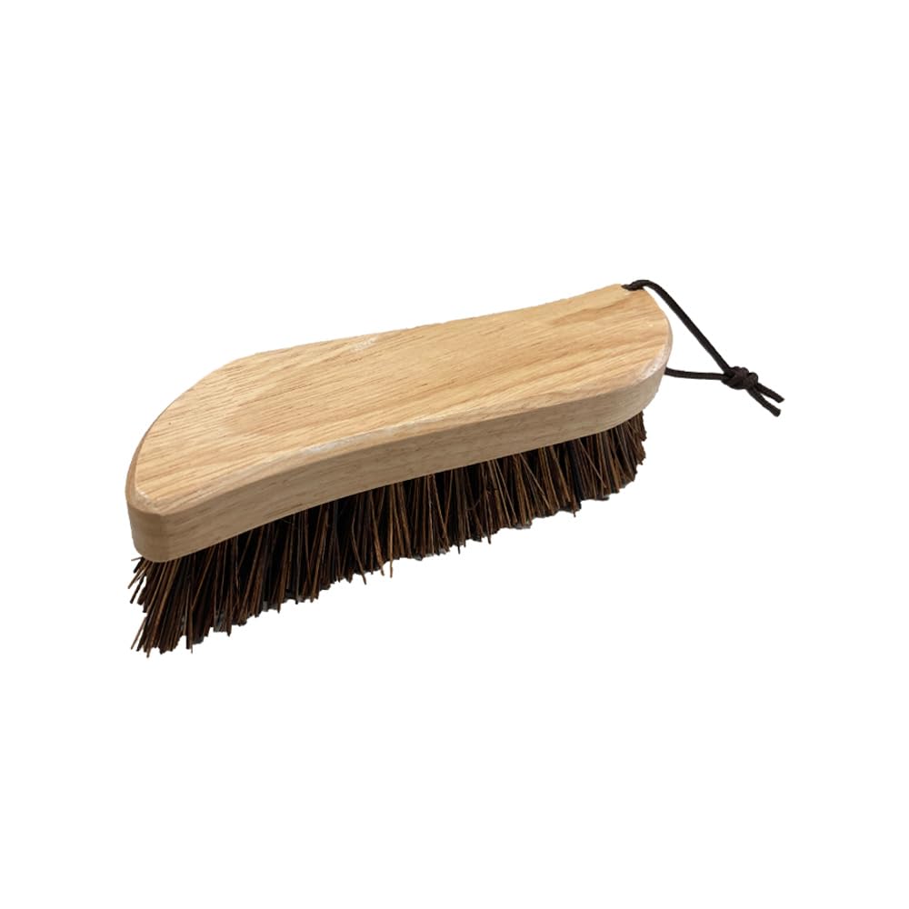 Azuma Handy Deck Brush, Wooden-Handle Scrub Brush for Entrance Tiles and Concrete, 21 x 5 x 6 cm, Synthetic, Fern or Pakin Fibre