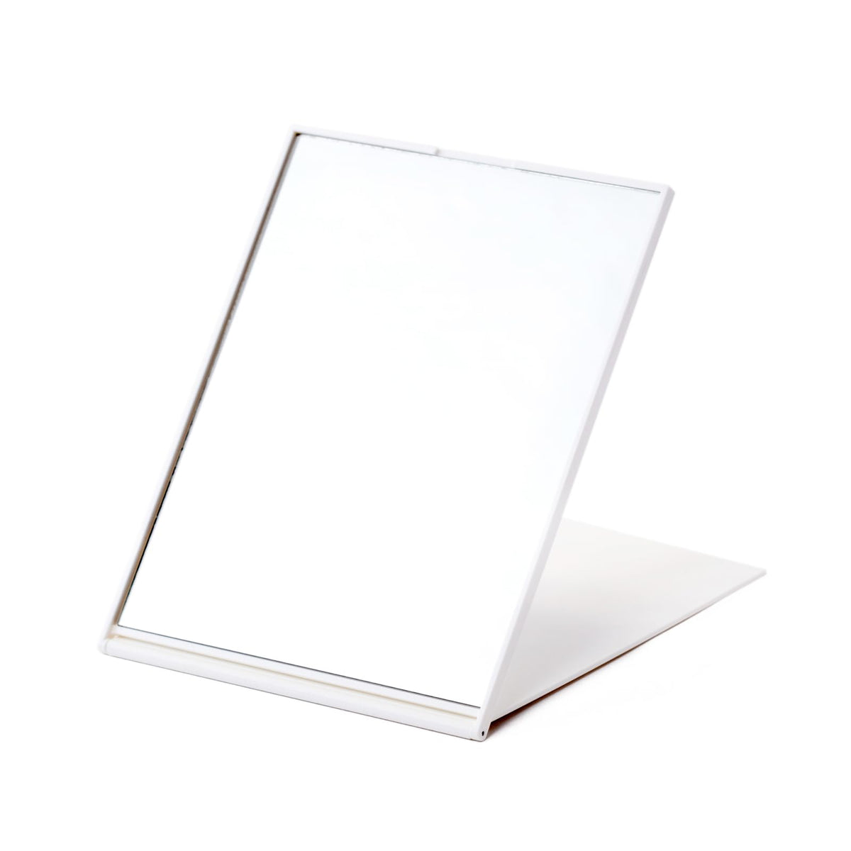 Horiuchi Mirror Slim and Light Compact Folding Mirror, Handheld and Tabletop Makeup Mirror in M and L Sizes, Silver, Black or White, Made in Japan