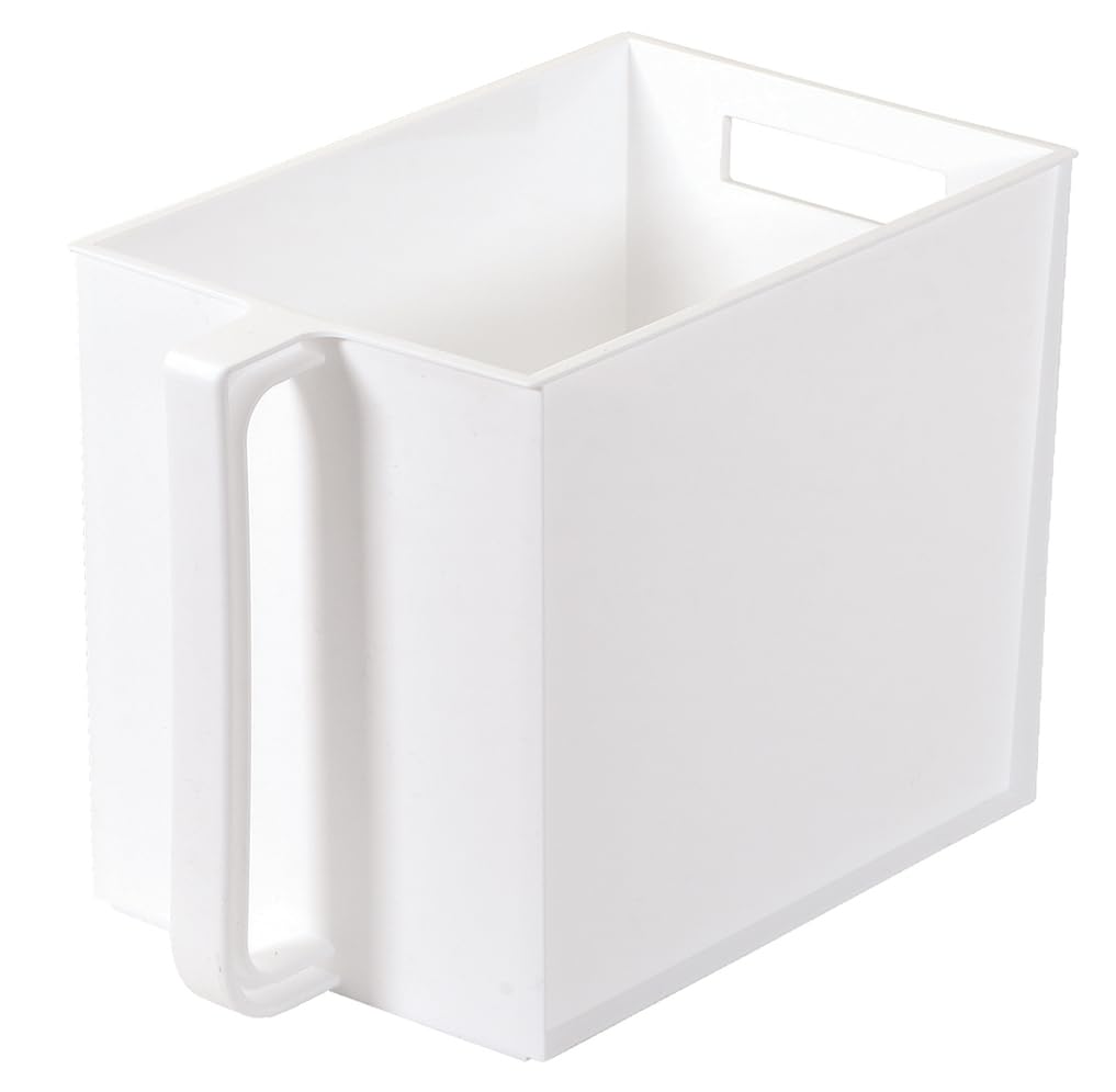 Pearl Metal Cabistar Hanging Cabinet Stocker 7.2 L, Stackable Open Polypropylene Bin with Handle for Cupboards, 18 x 31.5 x 22 cm, 0.488 kg, Clear or White, Made in Japan