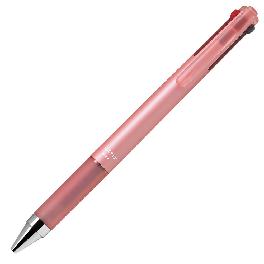 PILOT Juice Up 3 Three-Colour Ballpoint Pen 0.4 mm, Slide-Lever Black Red Blue Water-Based Pigment Ink, Resin Barrel with Rubber Grip, 144 mm, Black, Midnight, Silver, White, Coral or Mint