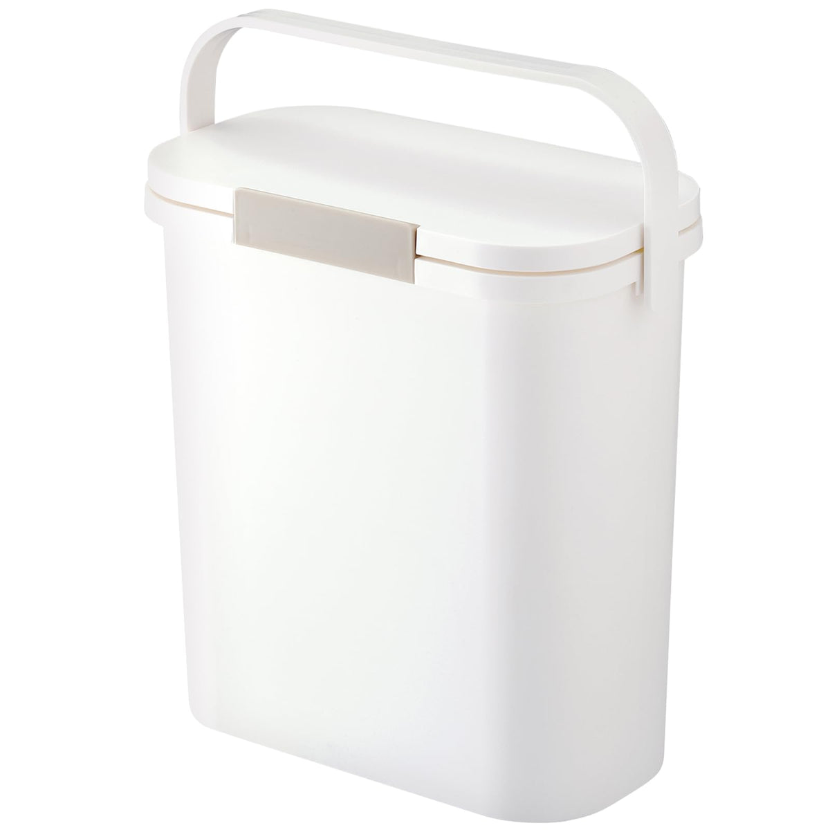 Risu Home&Home Carry Odor-Control Pail 10L, Lidded Trash Can with Lock, Gasket, Handle and Washable Inner Container, Made in Japan