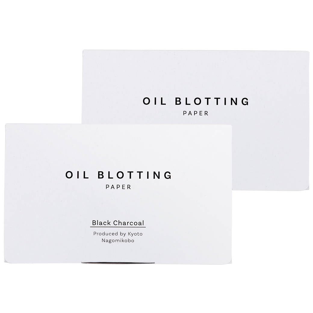 Japanese Oil Blotting Paper, 100 Sheets per Box, Mino Washi, Green Tea or Black Charcoal, Pack of 1 or 2, Made in Japan