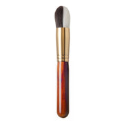 Long Series Liquid Foundation Brush, Round Flat Type with Blended Fine Fibers and a Rosewood Handle, 22 cm