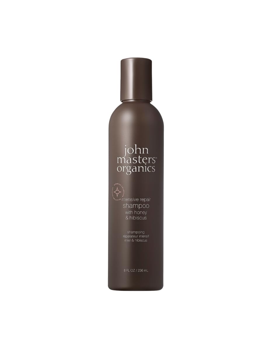 John Masters Organics Intensive Repair Shampoo with Honey and Hibiscus for Damaged Hair, 236 mL