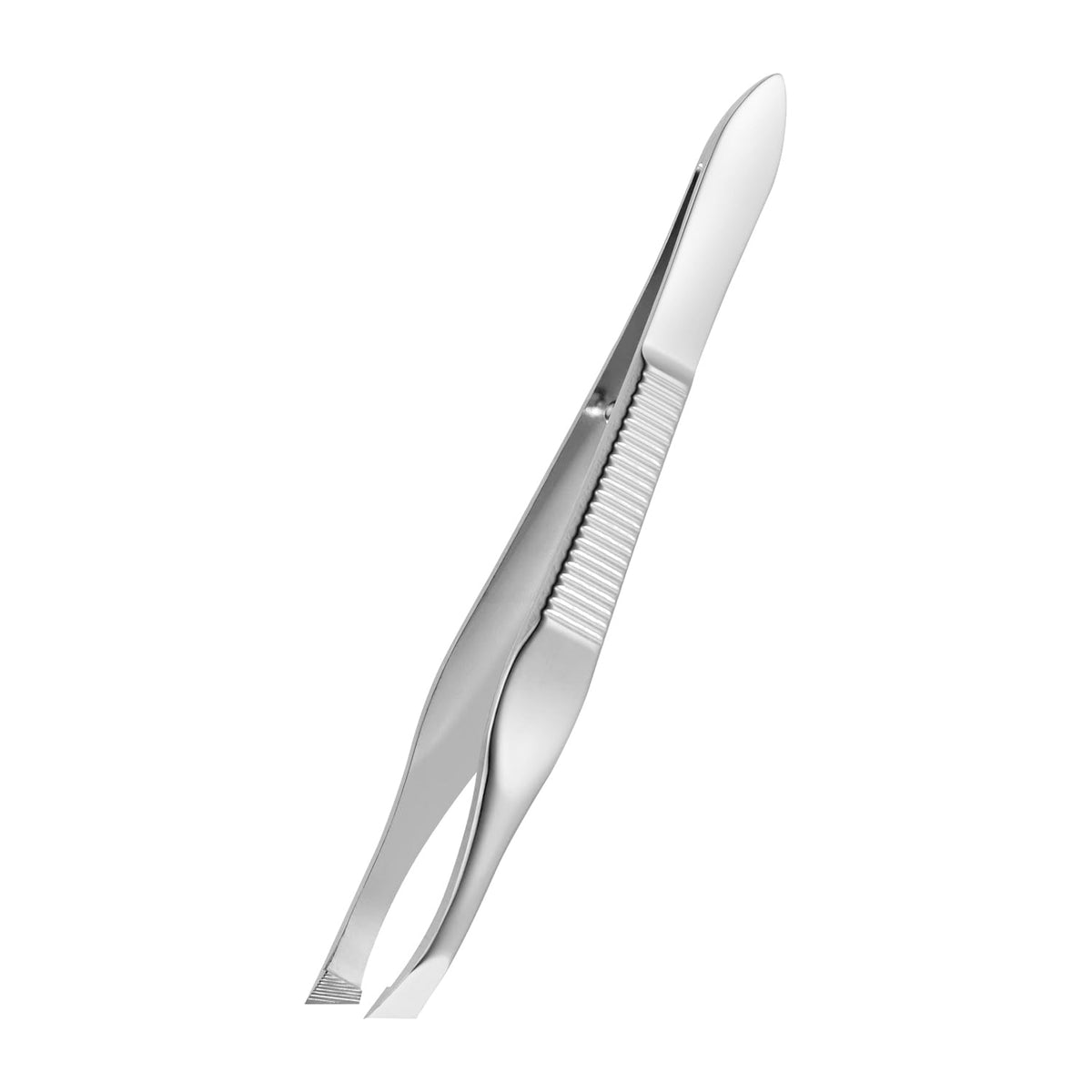 Eyebrow Tweezers With Slanted Tip And Storage Case, Made In Japan