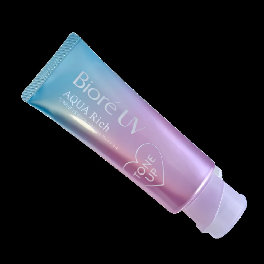 Bioré UV Aqua Rich Tone Up Essence Sunscreen, Lavender Color, SPF50+ PA++++, White Muguet Scent, 70g
