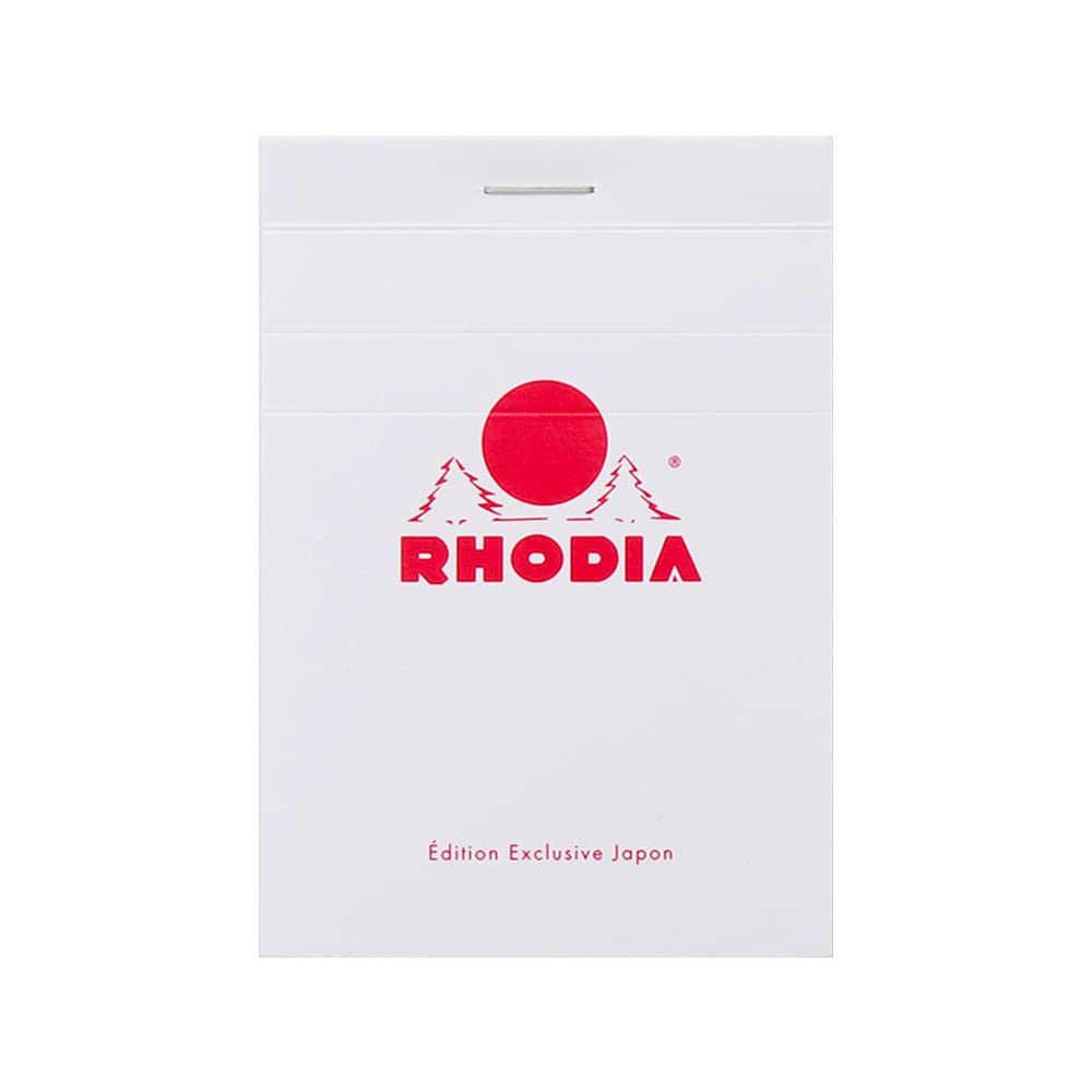 Rhodia Block Notepads, 80 Sheets with Water-Repellent Cover and Micro-Cut Perforation, Sizes No.10 to No.19 and A3+, Grid, Lined or Meeting Rule, Orange, Black or White, 1 to 5 Pads
