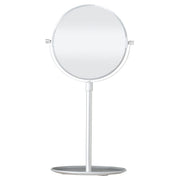 MUJI Aluminium Compact Mirror with Tray Base, Tilting Round Standing Mirror in Large (20.5 x 18 x 40-51 cm) or Small (17 x 14 x 27 cm)
