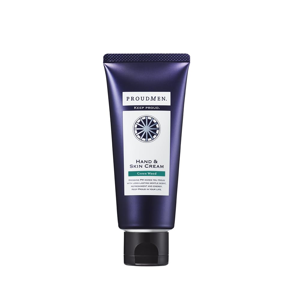 Proudmen Hand and Skin Cream 60 g, Non-Sticky Men's Moisturising Cream with Argan and Jojoba Oils for Hands and After Shaving, Three Scents