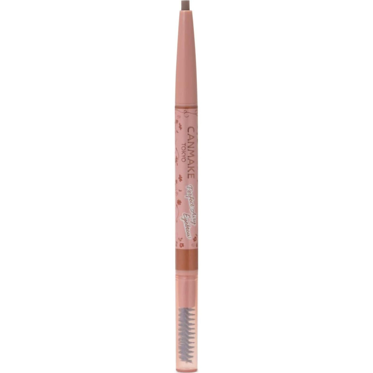 Canmake Perfect Airy Eyebrow, Waterproof Retractable Brow Pencil with Spiral Brush for Soft, Fluffy Brows