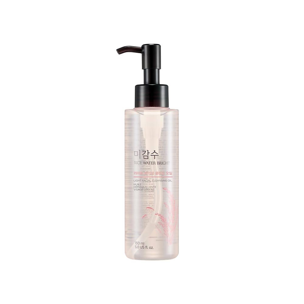 The Face Shop Rice Water Bright Light Cleansing Oil, Lightweight Makeup-Removing Cleansing Oil for Oily and Combination Skin, 150 mL
