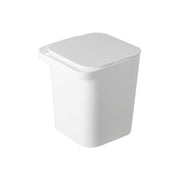 Yamazaki Tower Lidded Bucket 12 L, Japan-Made 12 L Lidded Bucket That Looks Good in a Living Room, Stores Toys and Cleaning Gear Out of Sight, Handle for Carrying, Heat Safe to 140 C, 27.5 x 26.5 x 28 cm and 1100 g, White or Black