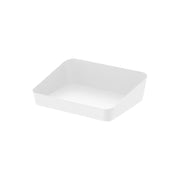 Yamazaki Tower Amenity Box, Compact Low Steel Box for Cotton, Swabs, Amenity Goods and Tea Sets in the Washroom or on the Table, 17.5 cm Long, 17.5 x 13.5 x 5 cm and 320 g, White or Black