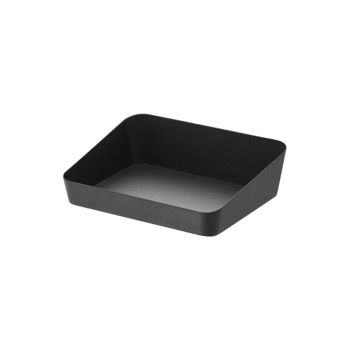 Yamazaki Tower Amenity Box, Compact Low Steel Box for Cotton, Swabs, Amenity Goods and Tea Sets in the Washroom or on the Table, 17.5 cm Long, 17.5 x 13.5 x 5 cm and 320 g, White or Black