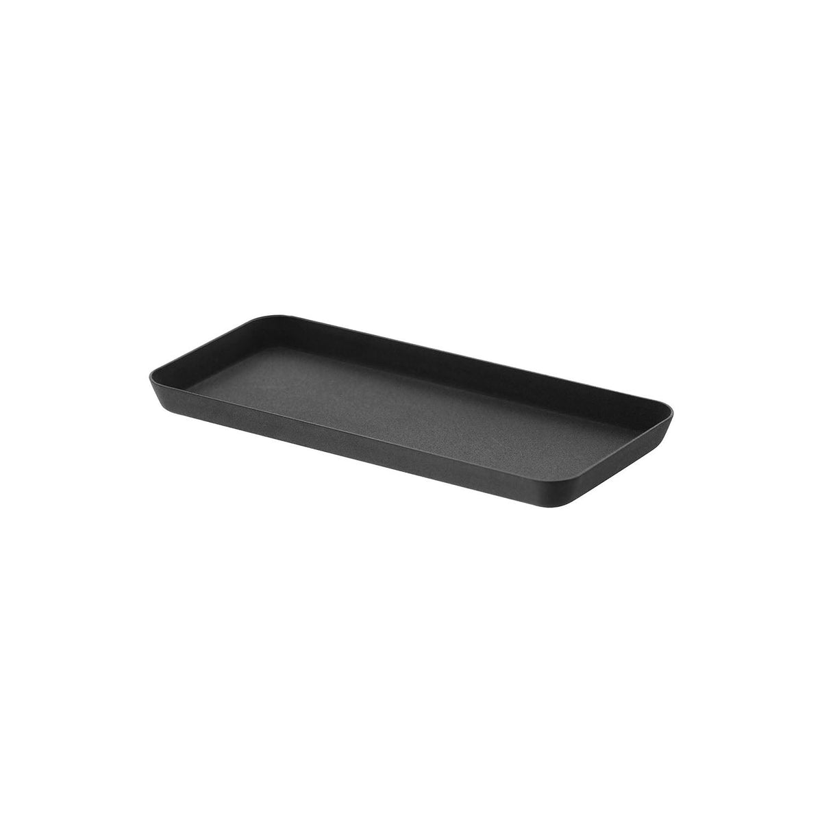 Yamazaki Tower Metal Tray L, Long Low Steel Tray for Cups and Tea Bags at the Table or Cotton and Swabs in the Washroom, 22 cm Long, Smart Look, 22 x 10 x 1.5 cm and 210 g, White or Black