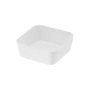 Yamazaki Tower Metal Tray S, Small Square Steel Tray for Tea Bags at the Table or Cotton and Swabs in the Washroom, 9 cm Square, Smart Look, 9 x 9 x 4 cm and 150 g, White or Black