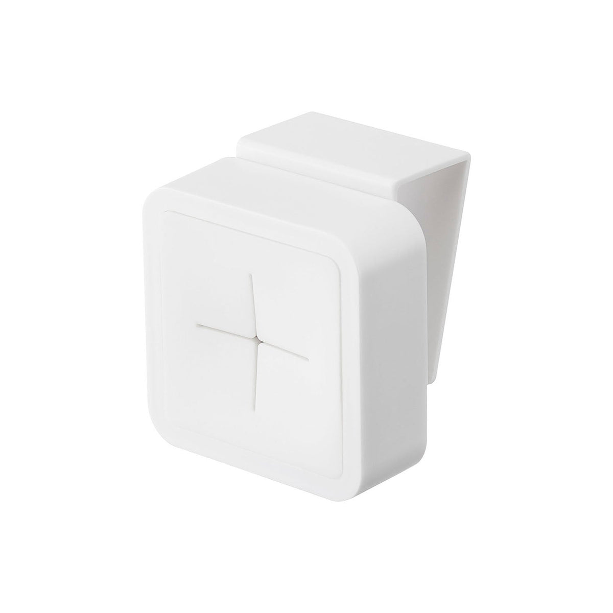 Yamazaki Tower Sink Cabinet Door Towel Holder, Small Holder That Clips Over a Sink Cabinet Door and Takes a Towel or Cloth Pushed In With One Finger, Uses Dead Space Under the Cabinet, Holds 250 g, 5.5 x 4.5 x 6 cm and 36 g, White or Black