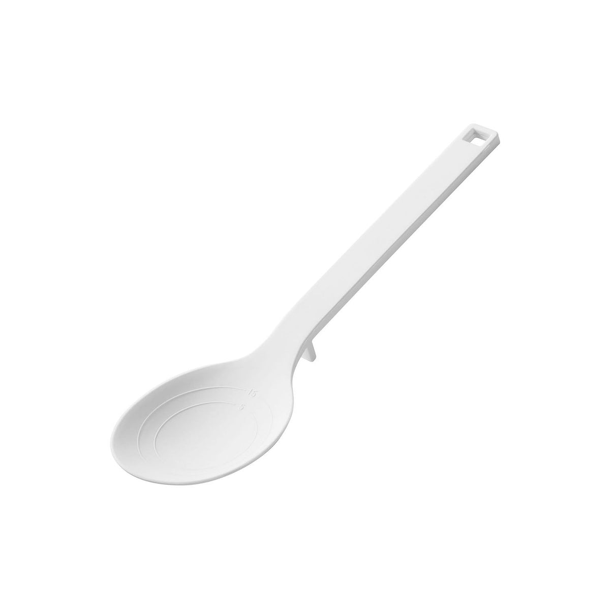 Yamazaki Tower Silicone Cooking Spoon, Deep Cooking Spoon That Handles Stir-Frying Through Serving and Is Gentle on Pots and Frying Pans, Tip Lifts Off the Counter, Silicone Over a Nylon Core Heat Safe to 220 C, 7 x 3 x 26 cm and 52 g, White or Black