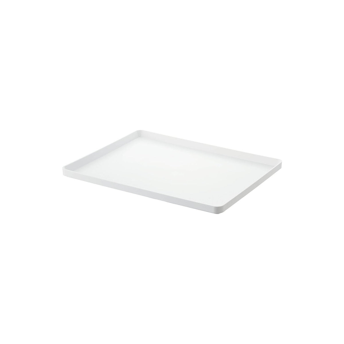 Yamazaki Tower Tray, Simple Tray With a Stepped Edge That Is Easy to Hold, Also Works as a Stylish Placemat, 40 x 30 cm, Dishwasher Safe, Heat Safe to 100 C, 40 x 30 x 2 cm and 620 g, White or Black